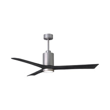 Load image into Gallery viewer, Patricia 3 Indoor / Outdoor LED Ceiling Fan in Brushed Nickel/Matte Black (60-Inch).
