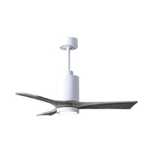 Load image into Gallery viewer, Patricia 3 Indoor / Outdoor LED Ceiling Fan in Gloss White/Barnwood (42-Inch).
