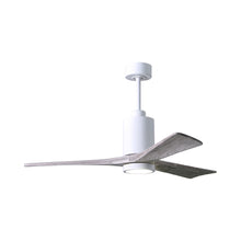 Load image into Gallery viewer, Patricia 3 Indoor / Outdoor LED Ceiling Fan in Gloss White/Barnwood (52-Inch).

