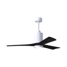 Load image into Gallery viewer, Patricia 3 Indoor / Outdoor LED Ceiling Fan in Gloss White/Matte Black (52-Inch).
