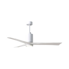 Load image into Gallery viewer, Patricia 3 Indoor / Outdoor LED Ceiling Fan in Gloss White/Matte White (60-Inch).
