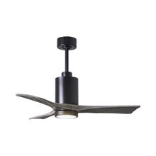 Load image into Gallery viewer, Patricia 3 Indoor / Outdoor LED Ceiling Fan in Matte Black/Barnwood (42-Inch).
