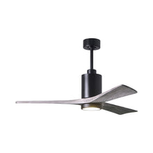 Load image into Gallery viewer, Patricia 3 Indoor / Outdoor LED Ceiling Fan in Matte Black/Barnwood (52-Inch).
