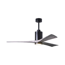 Load image into Gallery viewer, Patricia 3 Indoor / Outdoor LED Ceiling Fan in Matte Black/Barnwood (60-Inch).
