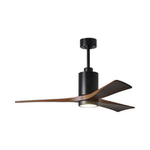 Load image into Gallery viewer, Patricia 3 Indoor / Outdoor LED Ceiling Fan in Matte Black/Walnut (52-Inch).
