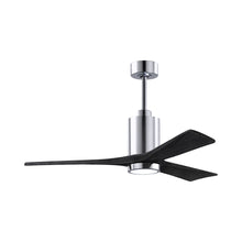 Load image into Gallery viewer, Patricia 3 Indoor / Outdoor LED Ceiling Fan in Polished Chrome/Matte Black (52-Inch).
