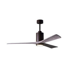 Load image into Gallery viewer, Patricia 3 Indoor / Outdoor LED Ceiling Fan in Textured Bronze/Barnwood (60-Inch).
