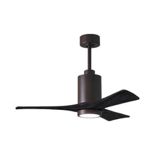Load image into Gallery viewer, Patricia 3 Indoor / Outdoor LED Ceiling Fan in Textured Bronze/Matte Black (42-Inch).
