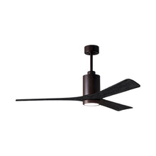 Load image into Gallery viewer, Patricia 3 Indoor / Outdoor LED Ceiling Fan in Textured Bronze/Matte Black (60-Inch).
