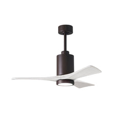 Load image into Gallery viewer, Patricia 3 Indoor / Outdoor LED Ceiling Fan in Textured Bronze/Matte White (42-Inch).
