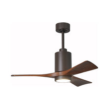 Load image into Gallery viewer, Patricia 3 Indoor / Outdoor LED Ceiling Fan in Textured Bronze/Walnut (42-Inch).
