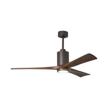 Load image into Gallery viewer, Patricia 3 Indoor / Outdoor LED Ceiling Fan in Textured Bronze/Walnut (60-Inch).
