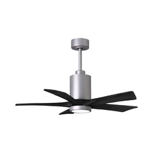 Load image into Gallery viewer, Patricia 5 Indoor / Outdoor LED Ceiling Fan in Brushed Nickel/Matte Black (42-Inch).
