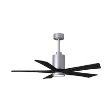 Load image into Gallery viewer, Patricia 5 Indoor / Outdoor LED Ceiling Fan in Brushed Nickel/Matte Black (52-Inch).
