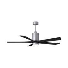Load image into Gallery viewer, Patricia 5 Indoor / Outdoor LED Ceiling Fan in Brushed Nickel/Matte Black (60-Inch).
