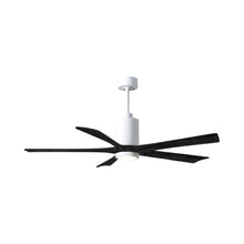 Load image into Gallery viewer, Patricia 5 Indoor / Outdoor LED Ceiling Fan in Gloss White/Matte Black (60-Inch).

