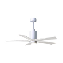 Load image into Gallery viewer, Patricia 5 Indoor / Outdoor LED Ceiling Fan in Gloss White/Matte White (52-Inch).
