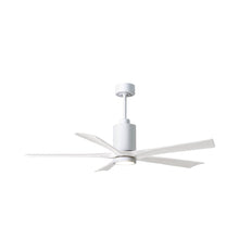 Load image into Gallery viewer, Patricia 5 Indoor / Outdoor LED Ceiling Fan in Gloss White/Matte White (60-Inch).
