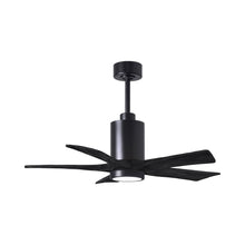 Load image into Gallery viewer, Patricia 5 Indoor / Outdoor LED Ceiling Fan in Matte Black/Matte Black (42-Inch).

