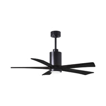 Load image into Gallery viewer, Patricia 5 Indoor / Outdoor LED Ceiling Fan in Matte Black/Matte Black (52-Inch).
