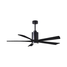 Load image into Gallery viewer, Patricia 5 Indoor / Outdoor LED Ceiling Fan in Matte Black/Matte Black (60-Inch).

