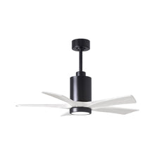 Load image into Gallery viewer, Patricia 5 Indoor / Outdoor LED Ceiling Fan in Matte Black/Matte White (42-Inch).
