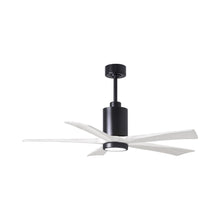 Load image into Gallery viewer, Patricia 5 Indoor / Outdoor LED Ceiling Fan in Matte Black/Matte White (52-Inch).
