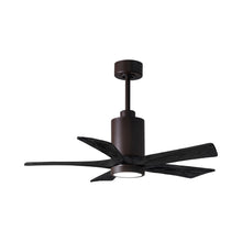 Load image into Gallery viewer, Patricia 5 Indoor / Outdoor LED Ceiling Fan in Textured Bronze/Matte Black (42-Inch).
