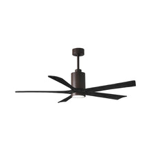 Load image into Gallery viewer, Patricia 5 Indoor / Outdoor LED Ceiling Fan in Textured Bronze/Matte Black (60-Inch).
