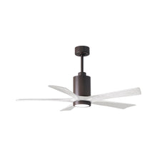 Load image into Gallery viewer, Patricia 5 Indoor / Outdoor LED Ceiling Fan in Textured Bronze/Matte White (52-Inch).
