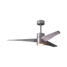 Load image into Gallery viewer, Super Janet LED Ceiling Fan in Brushed Nickel/Barn Wood (52-Inch).
