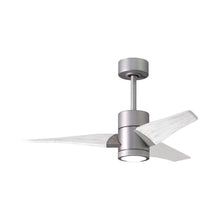 Load image into Gallery viewer, Super Janet LED Ceiling Fan in Brushed Nickel/Matte White (42-Inch).
