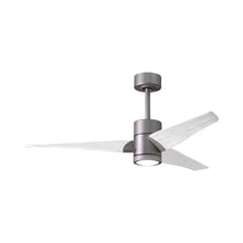 Load image into Gallery viewer, Super Janet LED Ceiling Fan in Brushed Nickel/Matte White (52-Inch).
