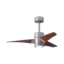 Load image into Gallery viewer, Super Janet LED Ceiling Fan in Brushed Nickel/Walnut (42-Inch).
