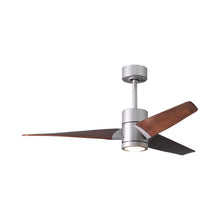 Load image into Gallery viewer, Super Janet LED Ceiling Fan in Brushed Nickel/Walnut (52-Inch).
