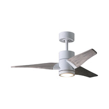 Load image into Gallery viewer, Super Janet LED Ceiling Fan in Gloss White/Barn Wood (42-Inch).
