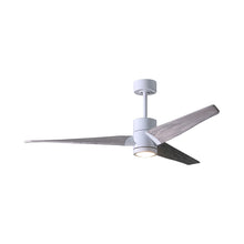 Load image into Gallery viewer, Super Janet LED Ceiling Fan in Gloss White/Barn Wood (60-Inch).
