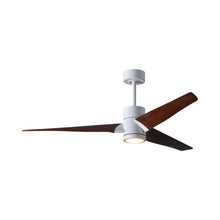 Load image into Gallery viewer, Super Janet LED Ceiling Fan in Gloss White/Walnut (60-Inch).
