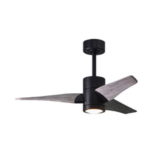 Load image into Gallery viewer, Super Janet LED Ceiling Fan in Matte Black/Barn Wood (42-Inch).
