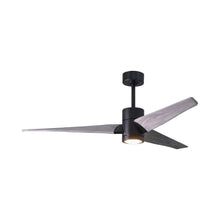 Load image into Gallery viewer, Super Janet LED Ceiling Fan in Matte Black/Barn Wood (60-Inch).
