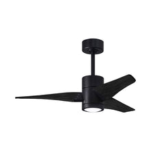 Load image into Gallery viewer, Super Janet LED Ceiling Fan in Matte Black/Matte Black (42-Inch).
