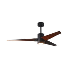 Load image into Gallery viewer, Super Janet LED Ceiling Fan in Matte Black/Walnut (60-Inch).
