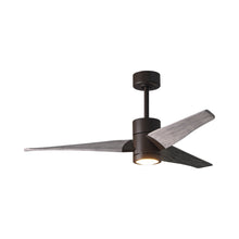 Load image into Gallery viewer, Super Janet LED Ceiling Fan in Textured Bronze/Barn Wood (52-Inch).
