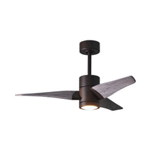 Load image into Gallery viewer, Super Janet LED Ceiling Fan in Textured Bronze/Barn Wood (42-Inch).
