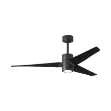Load image into Gallery viewer, Super Janet LED Ceiling Fan in Textured Bronze/Matte Black (60-Inch).
