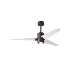 Load image into Gallery viewer, Super Janet LED Ceiling Fan in Textured Bronze/Matte White (60-Inch).
