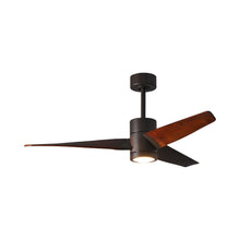 Load image into Gallery viewer, Super Janet LED Ceiling Fan in Textured Bronze/Walnut (52-Inch).
