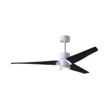 Load image into Gallery viewer, Super Janet LED Ceiling Fan in White/Matte Black (52-Inch).
