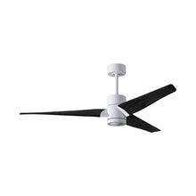Load image into Gallery viewer, Super Janet LED Ceiling Fan in White/Matte Black (60-Inch).
