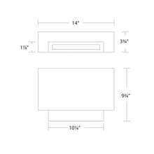 Load image into Gallery viewer, Maven LED Bath Wall Light - line drawing.
